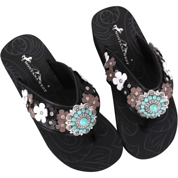 Montana West Flip Flops for women Wedge Flip Flops Western Wedge Sandals Bling Flip Flops Beach Sandals