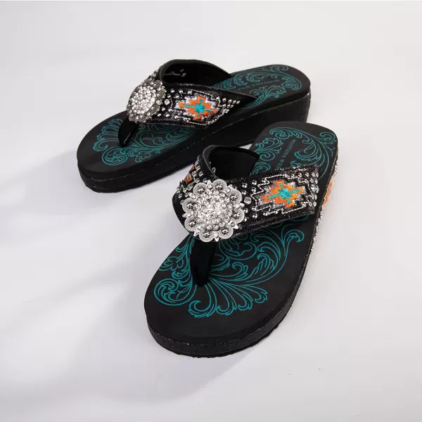 Montana West Flip Flops for women Wedge Flip Flops Western Wedge Sandals Bling Flip Flops Beach Sandals