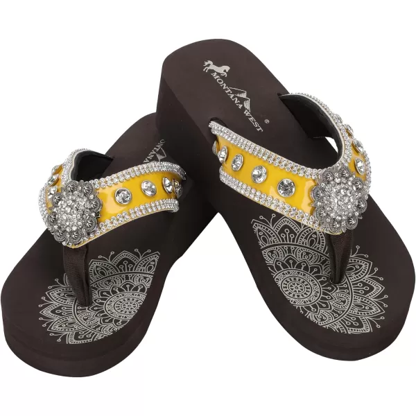 Montana West Flip Flops for women Wedge Flip Flops Western Wedge Sandals Bling Flip Flops Beach Sandals