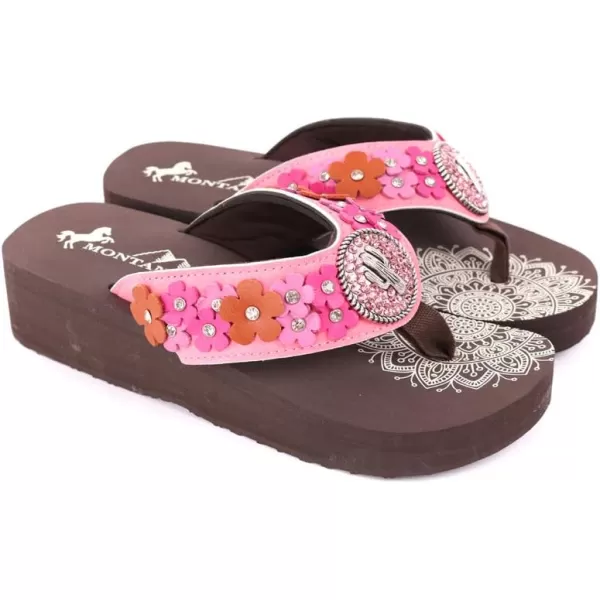 Montana West Flip Flops for women Wedge Flip Flops Western Wedge Sandals Bling Flip Flops Beach Sandals