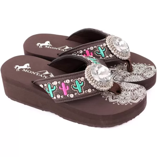 Montana West Flip Flops for women Wedge Flip Flops Western Wedge Sandals Bling Flip Flops Beach Sandals