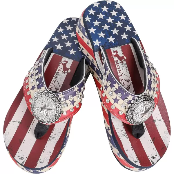 Montana West Flip Flops for women Wedge Flip Flops Western Wedge Sandals Bling Flip Flops Beach Sandals