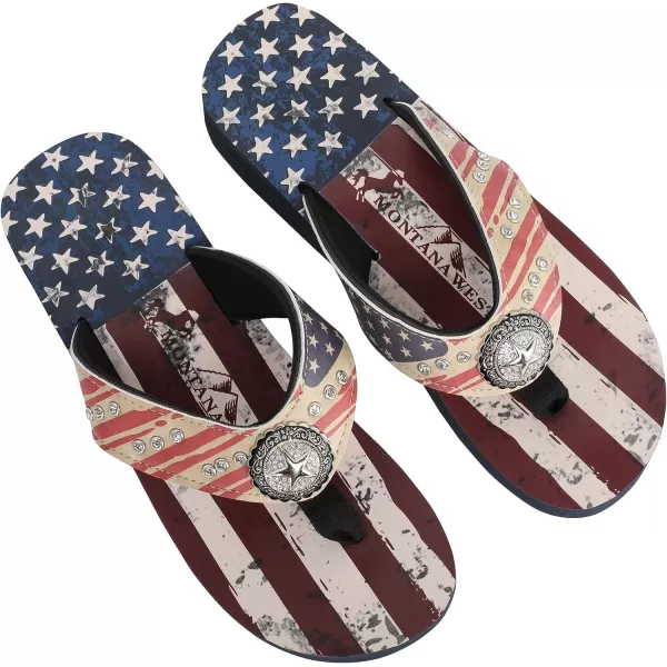 Montana West Flip Flops for women Wedge Flip Flops Western Wedge Sandals Bling Flip Flops Beach Sandals