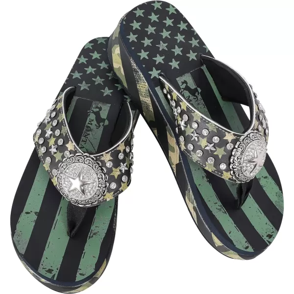 Montana West Flip Flops for women Wedge Flip Flops Western Wedge Sandals Bling Flip Flops Beach Sandals