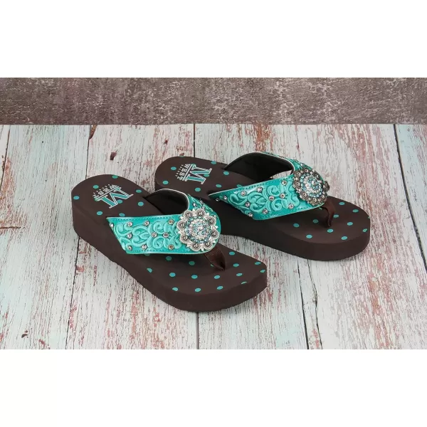 Montana West Flip Flops for women Wedge Flip Flops Western Wedge Sandals Bling Flip Flops Beach Sandals