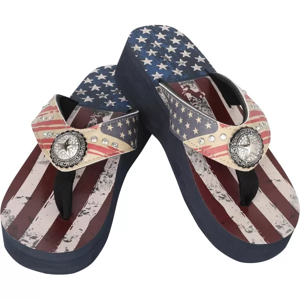 Montana West Flip Flops for women Wedge Flip Flops Western Wedge Sandals Bling Flip Flops Beach Sandals