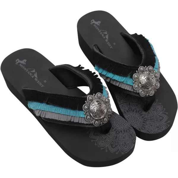 Montana West Flip Flops for women Wedge Flip Flops Western Wedge Sandals Bling Flip Flops Beach Sandals