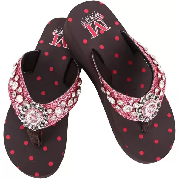 Montana West Flip Flops for women Wedge Flip Flops Western Wedge Sandals Bling Flip Flops Beach Sandals