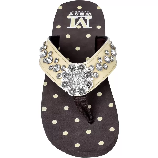 Montana West Flip Flops for women Wedge Flip Flops Western Wedge Sandals Bling Flip Flops Beach Sandals