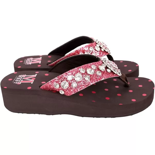 Montana West Flip Flops for women Wedge Flip Flops Western Wedge Sandals Bling Flip Flops Beach Sandals