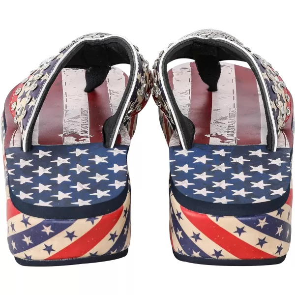 Montana West Flip Flops for women Wedge Flip Flops Western Wedge Sandals Bling Flip Flops Beach Sandals