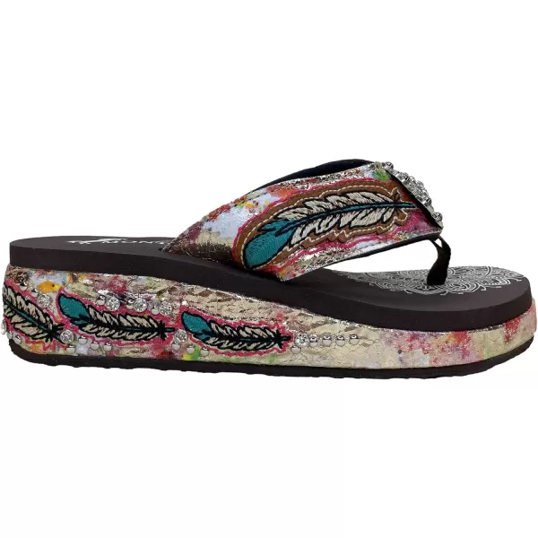 Montana West Flip Flops for women Wedge Flip Flops Western Wedge Sandals Bling Flip Flops Beach Sandals