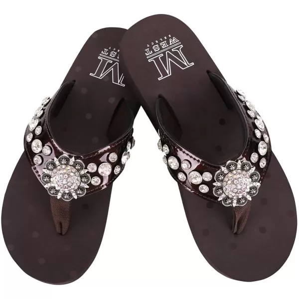 Montana West Flip Flops for women Wedge Flip Flops Western Wedge Sandals Bling Flip Flops Beach Sandals