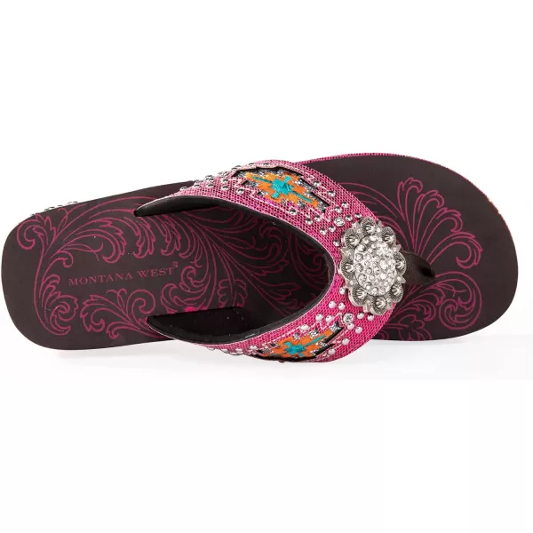 Montana West Flip Flops for women Wedge Flip Flops Western Wedge Sandals Bling Flip Flops Beach Sandals