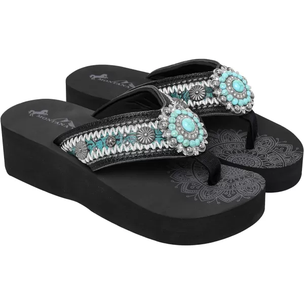 Montana West Flip Flops for women Wedge Flip Flops Western Wedge Sandals Bling Flip Flops Beach Sandals