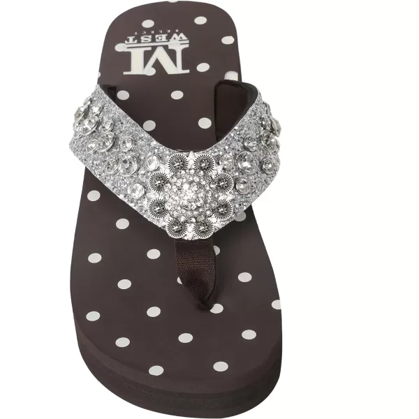 Montana West Flip Flops for women Wedge Flip Flops Western Wedge Sandals Bling Flip Flops Beach Sandals