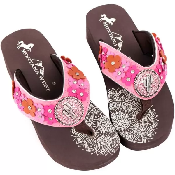 Montana West Flip Flops for women Wedge Flip Flops Western Wedge Sandals Bling Flip Flops Beach Sandals