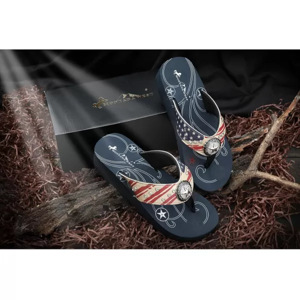 Montana West Flip Flops for women Wedge Flip Flops Western Wedge Sandals Bling Flip Flops Beach Sandals