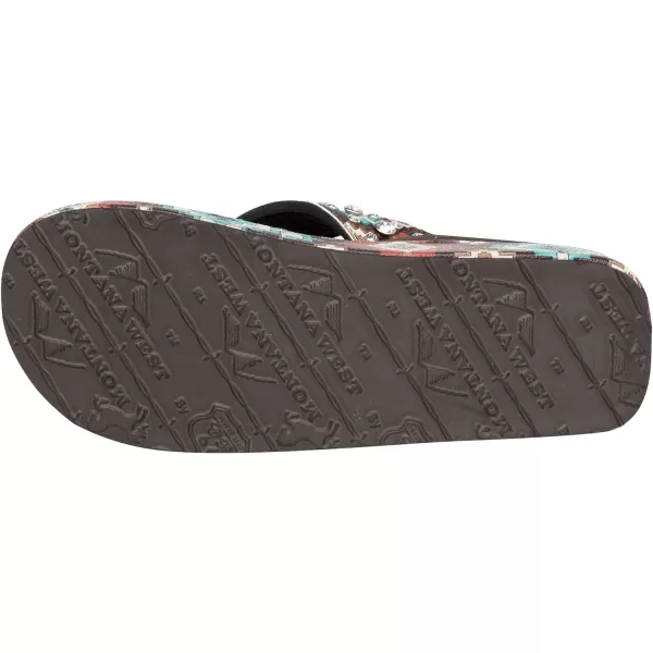 Montana West Flip Flops for women Wedge Flip Flops Western Wedge Sandals Bling Flip Flops Beach Sandals