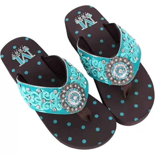 Montana West Flip Flops for women Wedge Flip Flops Western Wedge Sandals Bling Flip Flops Beach Sandals