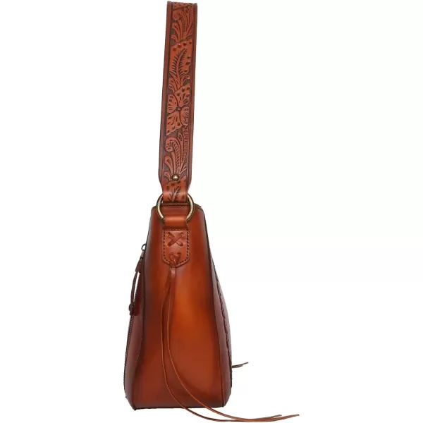 Montana West Genuine Leather Purses for Women Hobo Bags with Tooling Handle &amp; Tassels