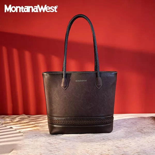 Montana West Large Tote Bags for Women Woven Purses and Handbags with Zipper