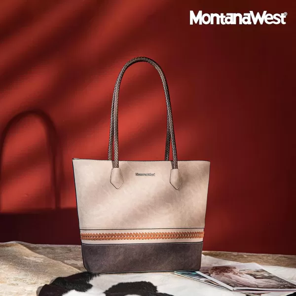 Montana West Large Tote Bags for Women Woven Purses and Handbags with Zipper