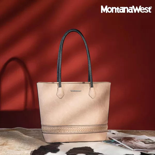 Montana West Large Tote Bags for Women Woven Purses and Handbags with Zipper