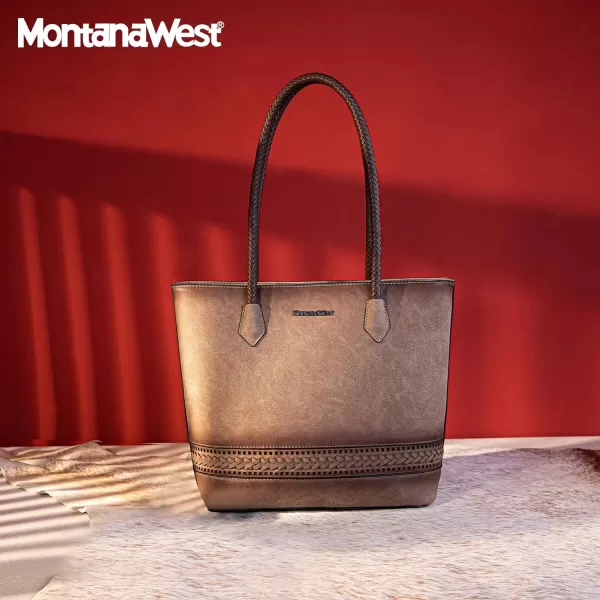 Montana West Large Tote Bags for Women Woven Purses and Handbags with Zipper