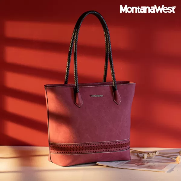 Montana West Large Tote Bags for Women Woven Purses and Handbags with Zipper