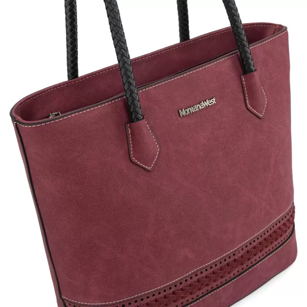 Montana West Large Tote Bags for Women Woven Purses and Handbags with Zipper