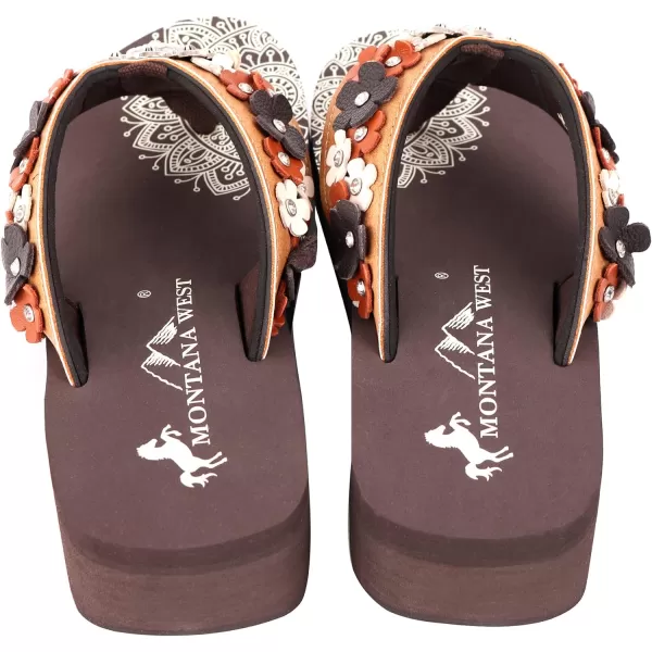 Montana West Patriotic Wedge Flip Flops for Women Western Rhinestone Comfort Thong Sandals