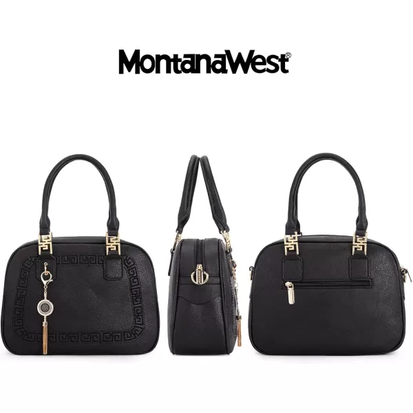 Montana West Small Top Handle Purse for Women Crossbody Satchel Handbag Barrel Bag