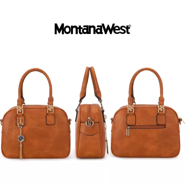 Montana West Small Top Handle Purse for Women Crossbody Satchel Handbag Barrel Bag