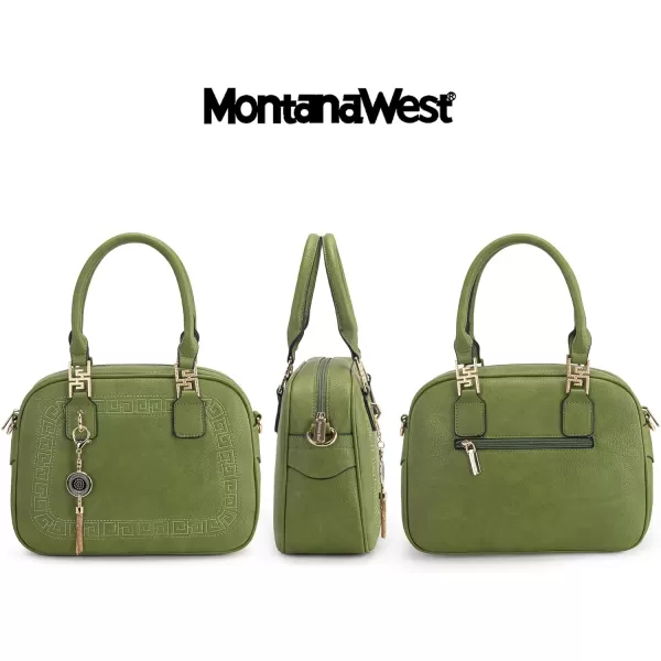 Montana West Small Top Handle Purse for Women Crossbody Satchel Handbag Barrel Bag