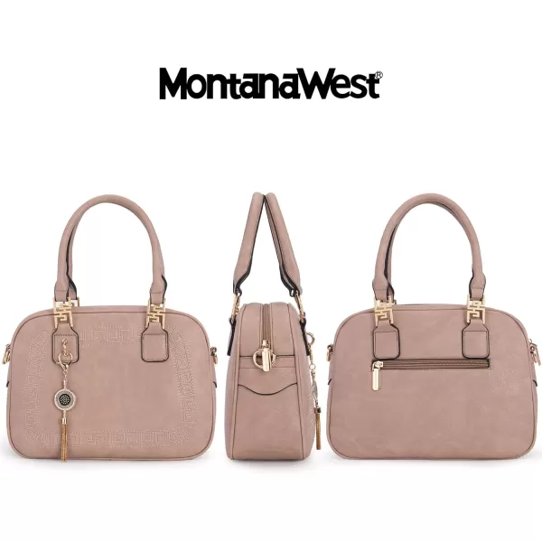 Montana West Small Top Handle Purse for Women Crossbody Satchel Handbag Barrel Bag