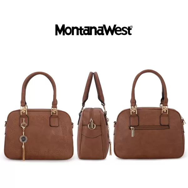 Montana West Small Top Handle Purse for Women Crossbody Satchel Handbag Barrel Bag