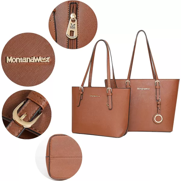 Montana West Tote Handbag for Women Shoulder Bag Large and Medium 2PCS Purses Set