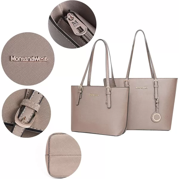 Montana West Tote Handbag for Women Shoulder Bag Large and Medium 2PCS Purses Set