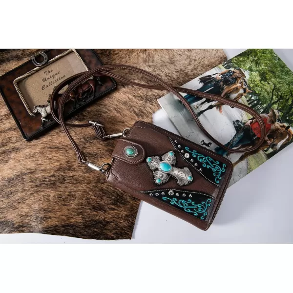 Montana West Western Small Crossbody Cell Phone Purses for Women CellPhone Wallet Bag