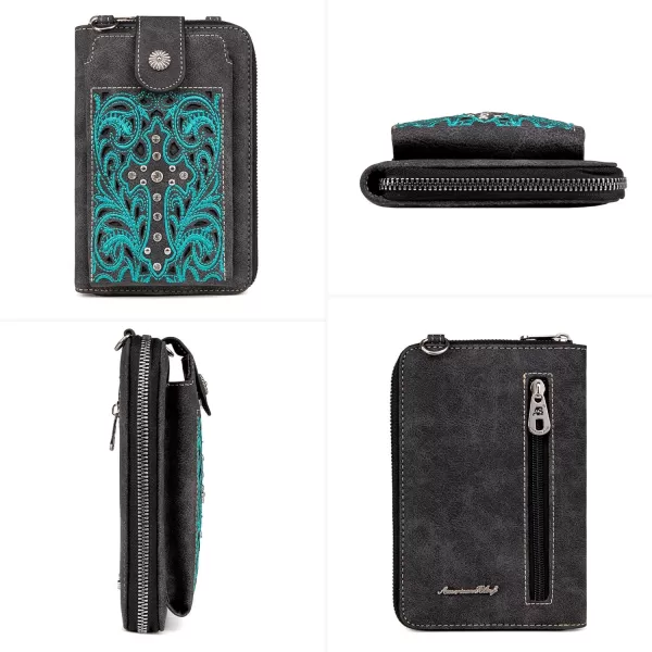 Montana West Western Small Crossbody Cell Phone Purses for Women CellPhone Wallet Bag