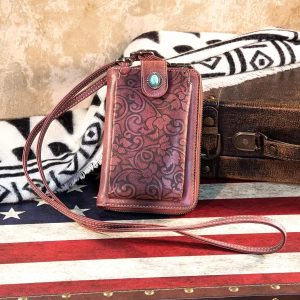 Montana West Western Small Crossbody Cell Phone Purses for Women CellPhone Wallet Bag