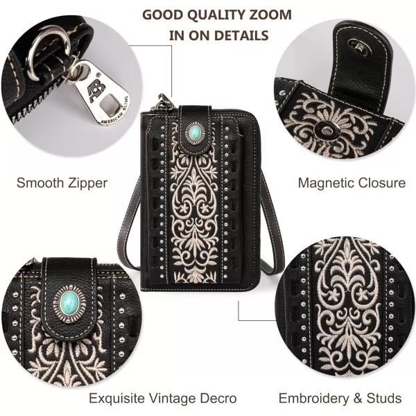 Montana West Western Small Crossbody Cell Phone Purses for Women CellPhone Wallet Bag