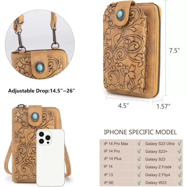 Montana West Western Small Crossbody Cell Phone Purses for Women CellPhone Wallet Bag