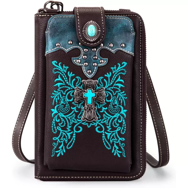 Montana West Western Small Crossbody Cell Phone Purses for Women CellPhone Wallet Bag