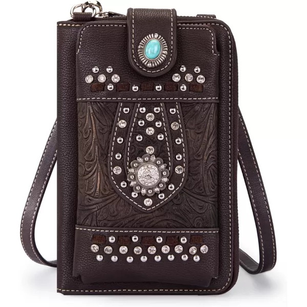 Montana West Western Small Crossbody Cell Phone Purses for Women CellPhone Wallet Bag