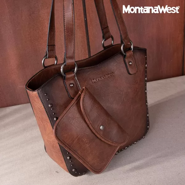 Montana West Women's Western Handbag Tooling Tote Bag Conceal Carry Purse with Detachable Holster