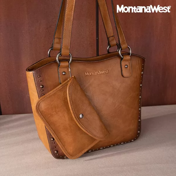 Montana West Women's Western Handbag Tooling Tote Bag Conceal Carry Purse with Detachable Holster