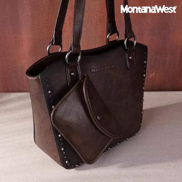 Montana West Women's Western Handbag Tooling Tote Bag Conceal Carry Purse with Detachable Holster