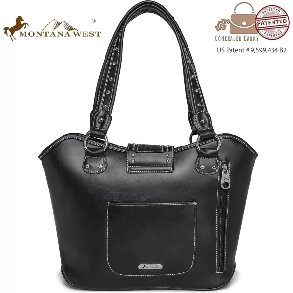 Montana West Women's Western Handbag Tooling Tote Bag Conceal Carry Purse with Detachable Holster